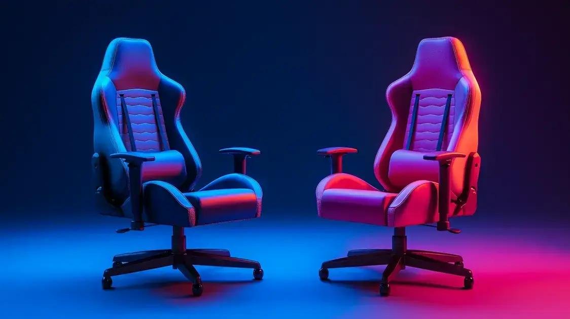 Comparativo entre diferentes modelos de cadeira gamer