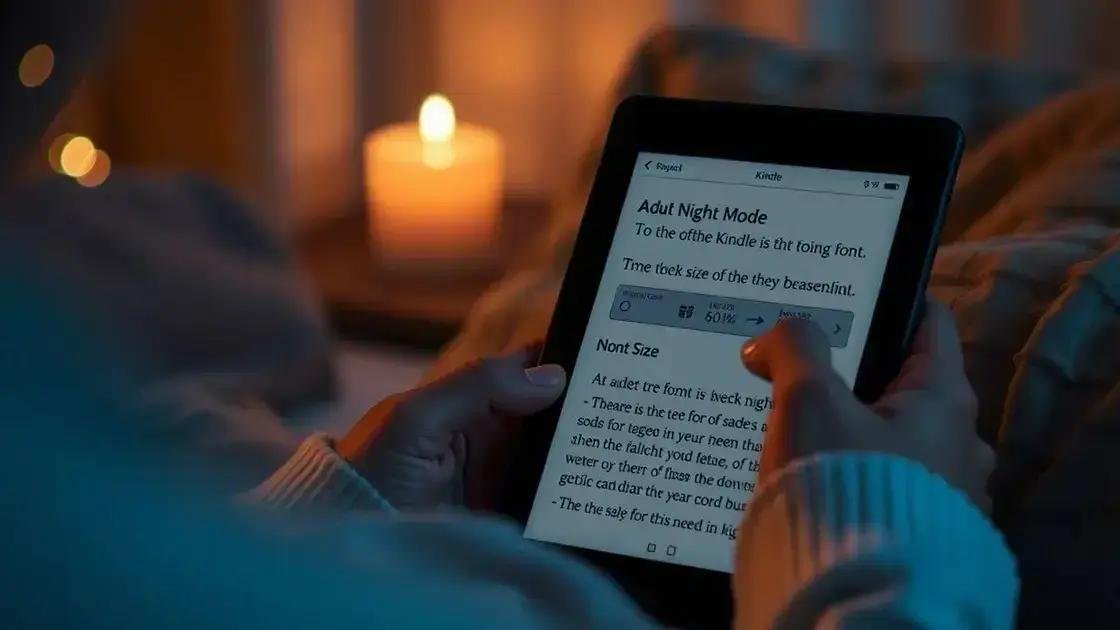 Ajustes de leitura: Fontes e Modo noturno Ajustes de leitura: Fontes e Modo noturno
