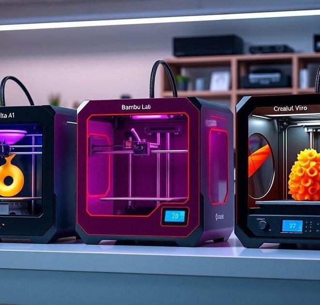 As 3 Melhores Impressoras 3D de 2025: ELEGOO Saturn 4 Ultra, Bambu Lab A1 e Creality Ender 3 V3 SE