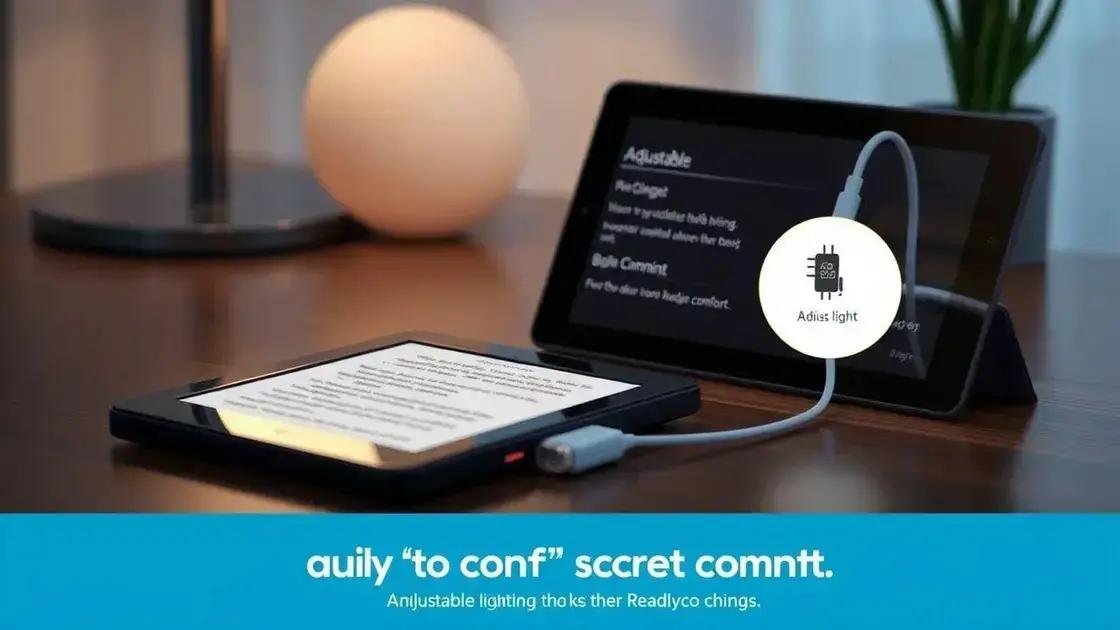 Carregadores e Luz de leitura