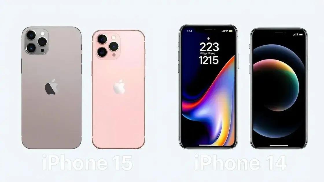 Comparação com iPhone 14